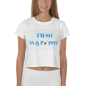 Women's All-Over Print Crop Tee